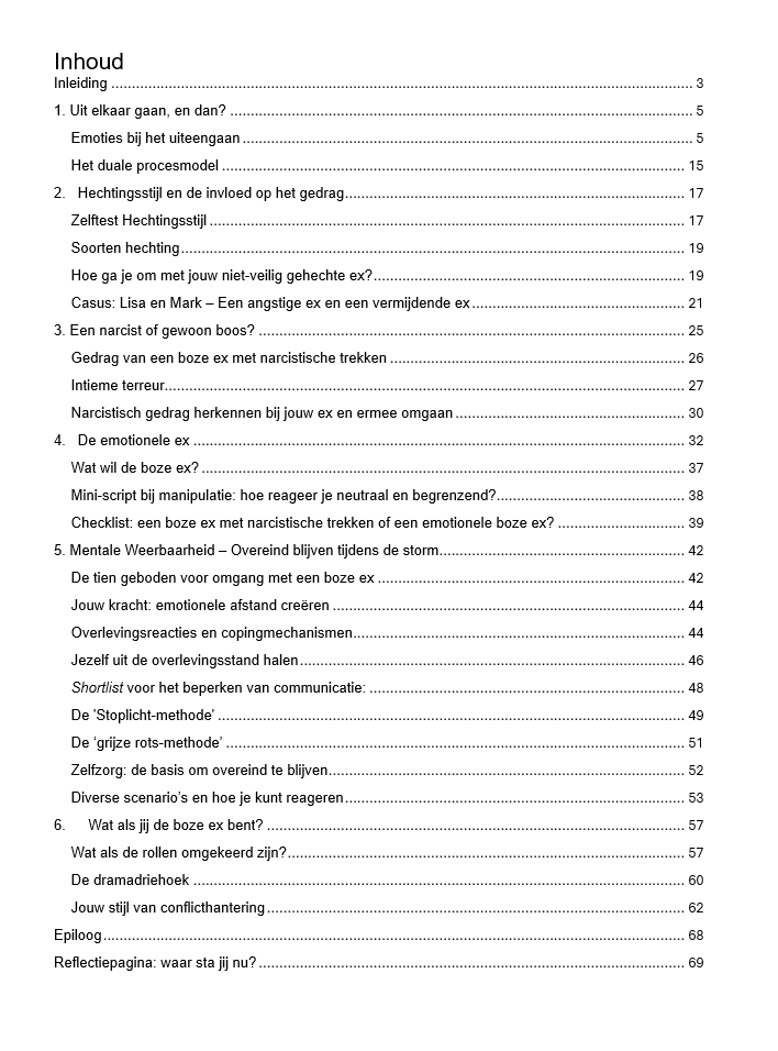 Bundel 1: De emotionele zijde van de boze ex